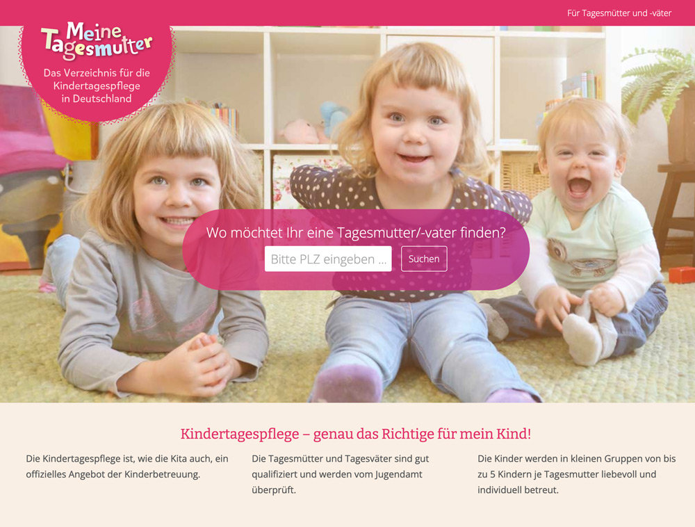 Abbildung Verzeichnis für Tagesmütter und -väter