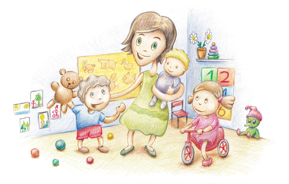 Zeichnung Kindertagespflege