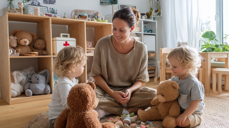 Frühzeitige Prävention und richtiges Handeln im Notfall schützen die Kleinen. (KI-generiert)