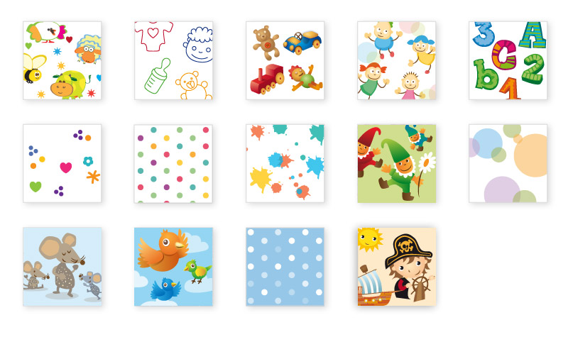 Abbildung: Musterbilder für den Hintergrund